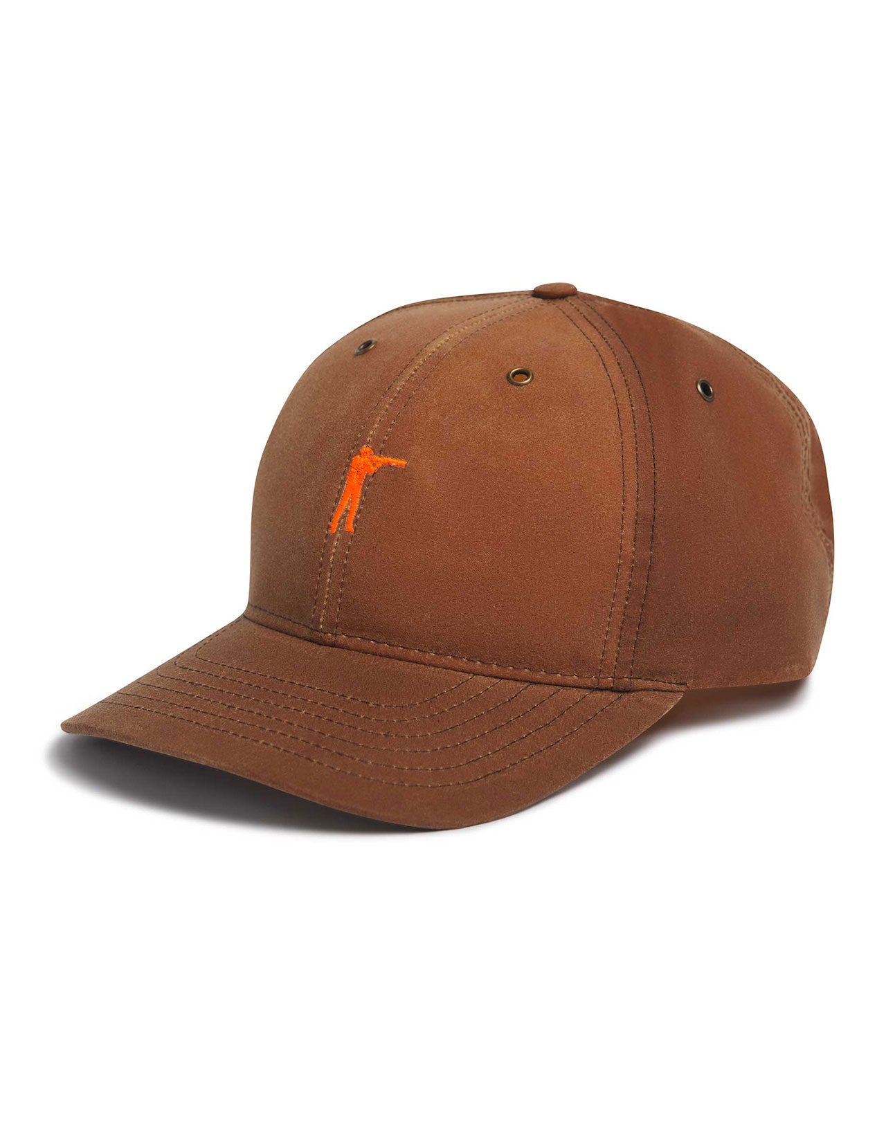 Arthur Field Waxed Cotton Hat in brown, featuring a stylish design and durable, waterproof material.