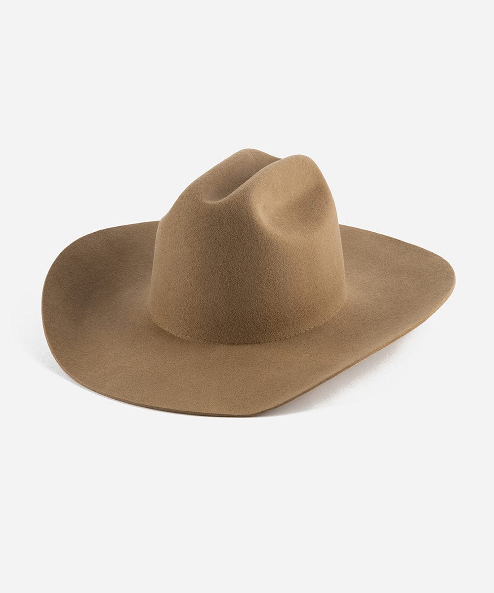 Teddy Cattleman Cowboy Hat in classic tan, perfect for country adventures and stylish wear.