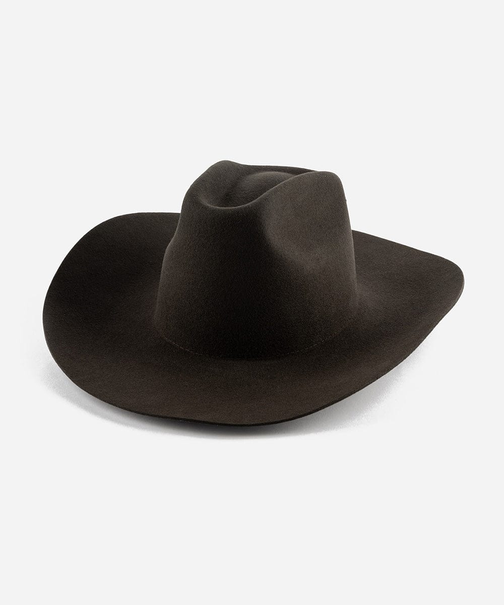 Lane Cowboy Hat with a stiff wide brim and unique brick crown for a bold Western style.