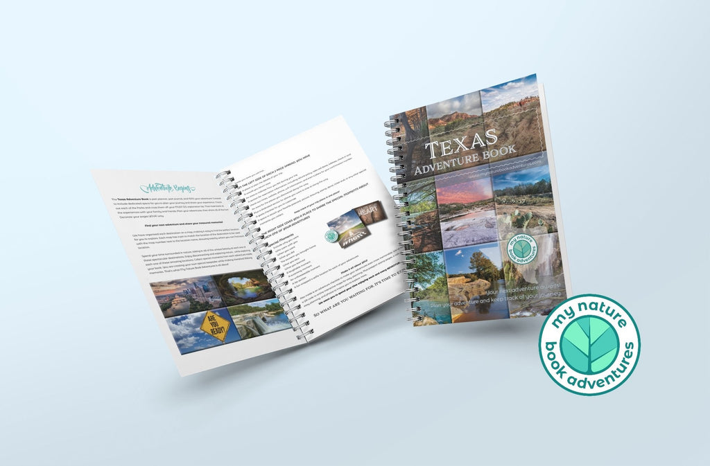 NEW Texas Adventure Book featuring maps and space for planning and sharing unforgettable journeys.