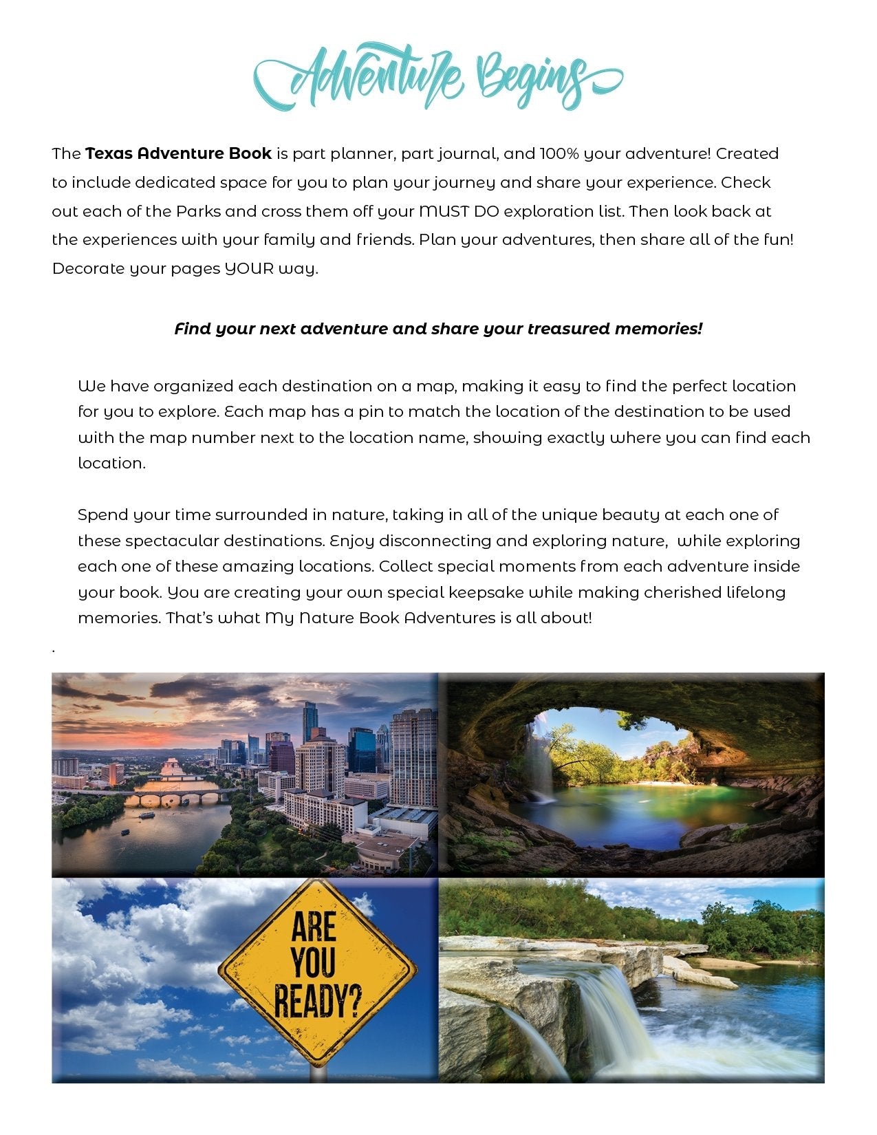 Texas Adventure Book showcasing maps and travel tips for planning unforgettable journeys across Texas.